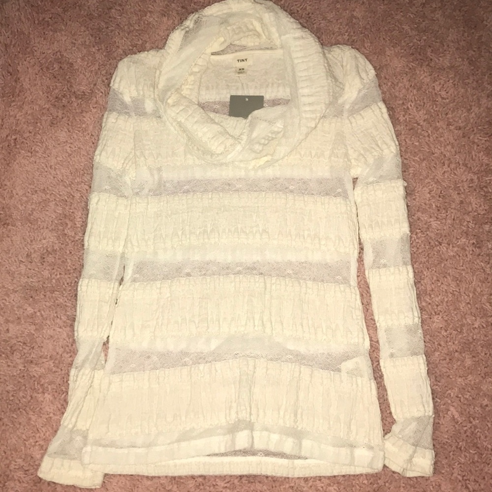 Anthropologie Lace Turtle Neck